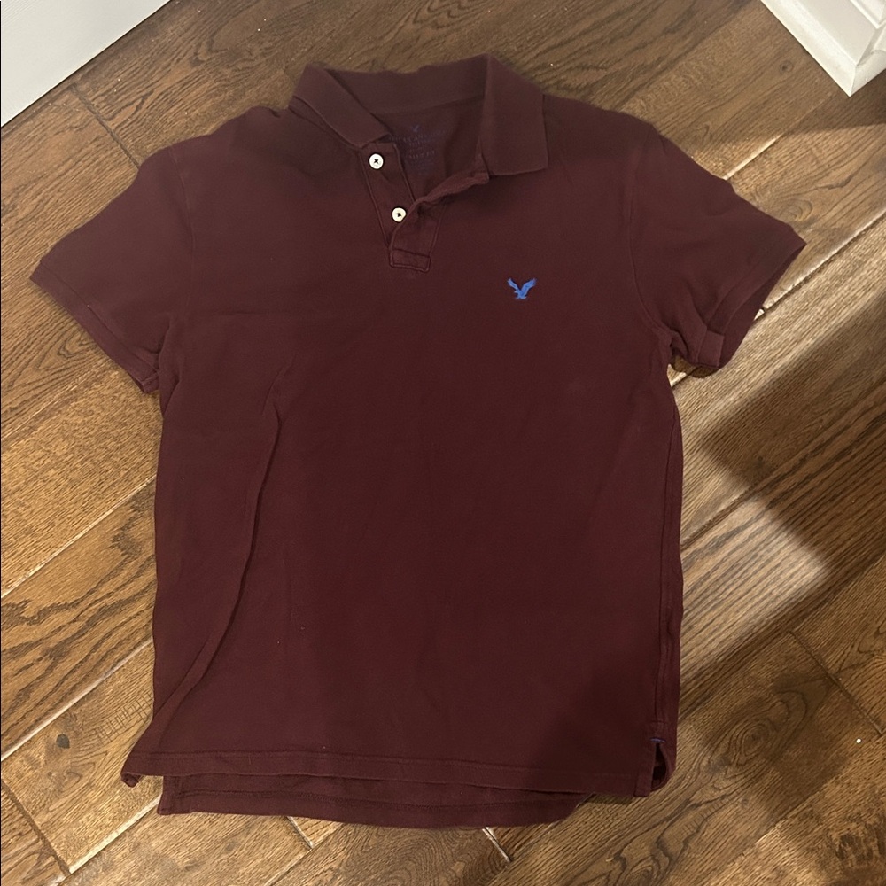 American Eagle Outfitters Burgundy Polo Shirt